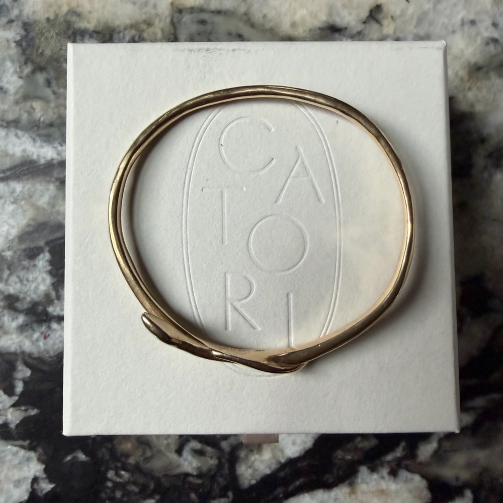 Catori 14k Solid Gold Serpent Snake Bangle Bracel… - image 7